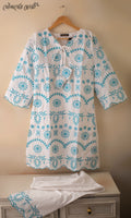 White Cotton Kurti Code 304