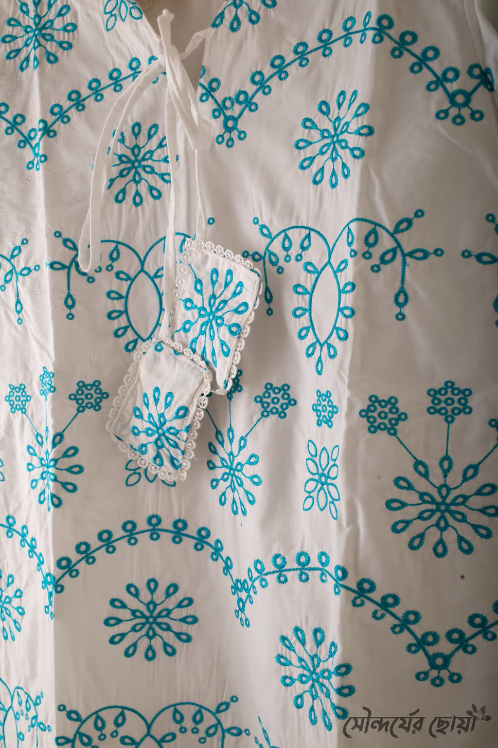 White Cotton Kurti Code 304